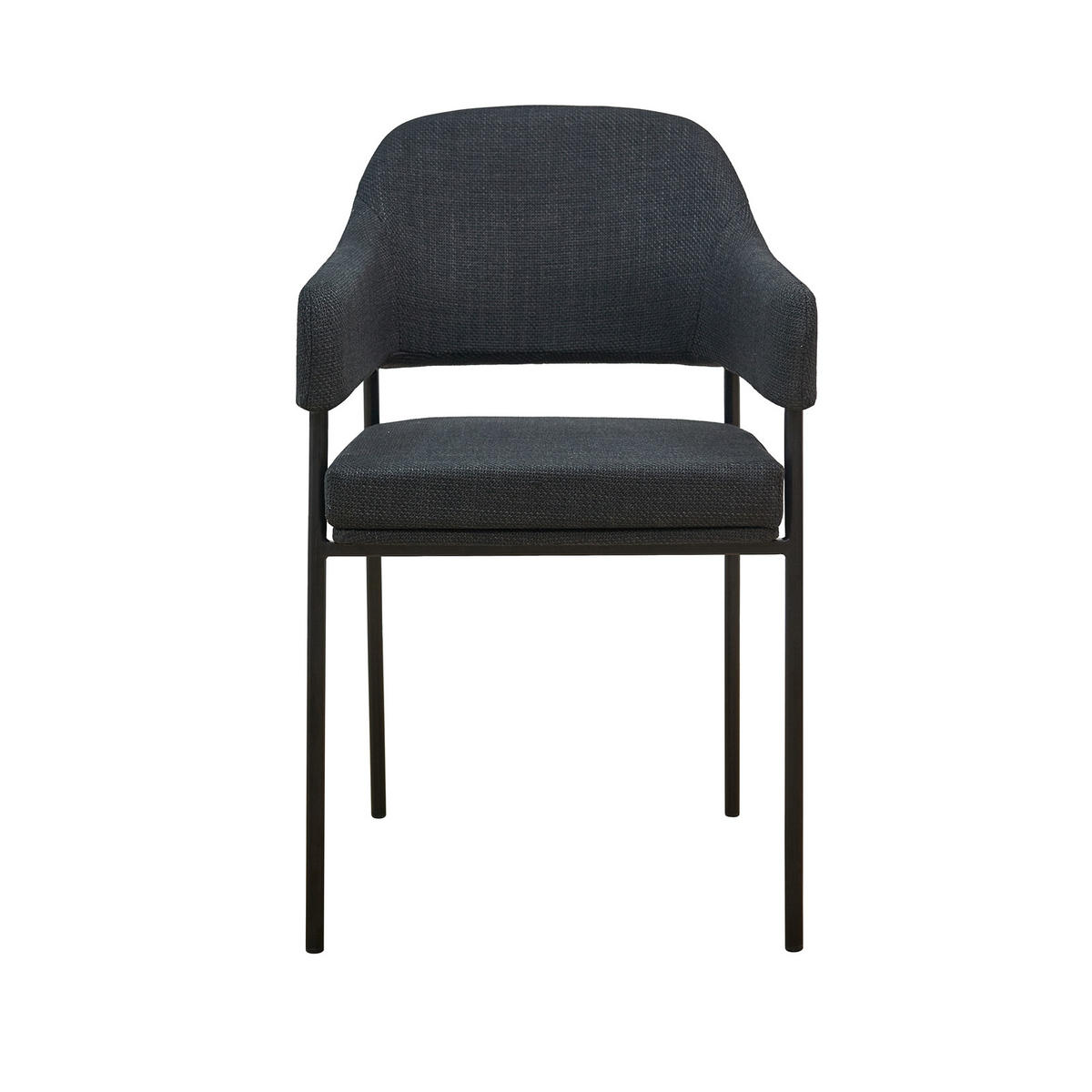 ESSZIMMERSTÜHLE SCARLETT (2er Set) - Schwarz, Textil/Metall (51/85/53cm) - SVITA