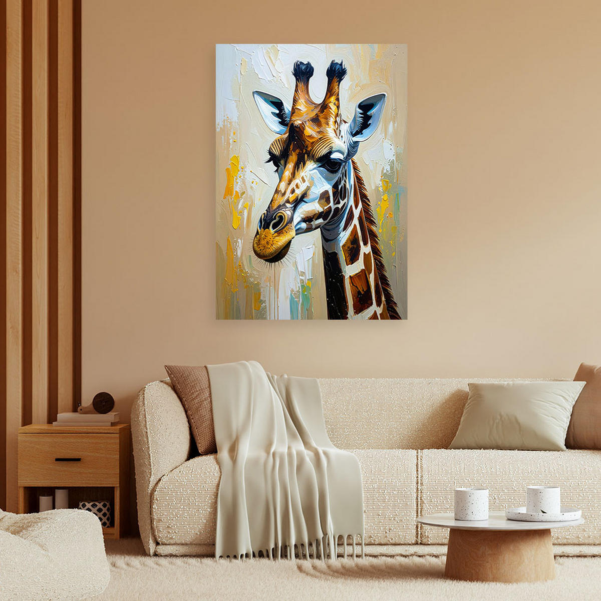 LEINWANDBILD Tiere 80x120cm - Beige, Textil (80/120cm) - Feeby