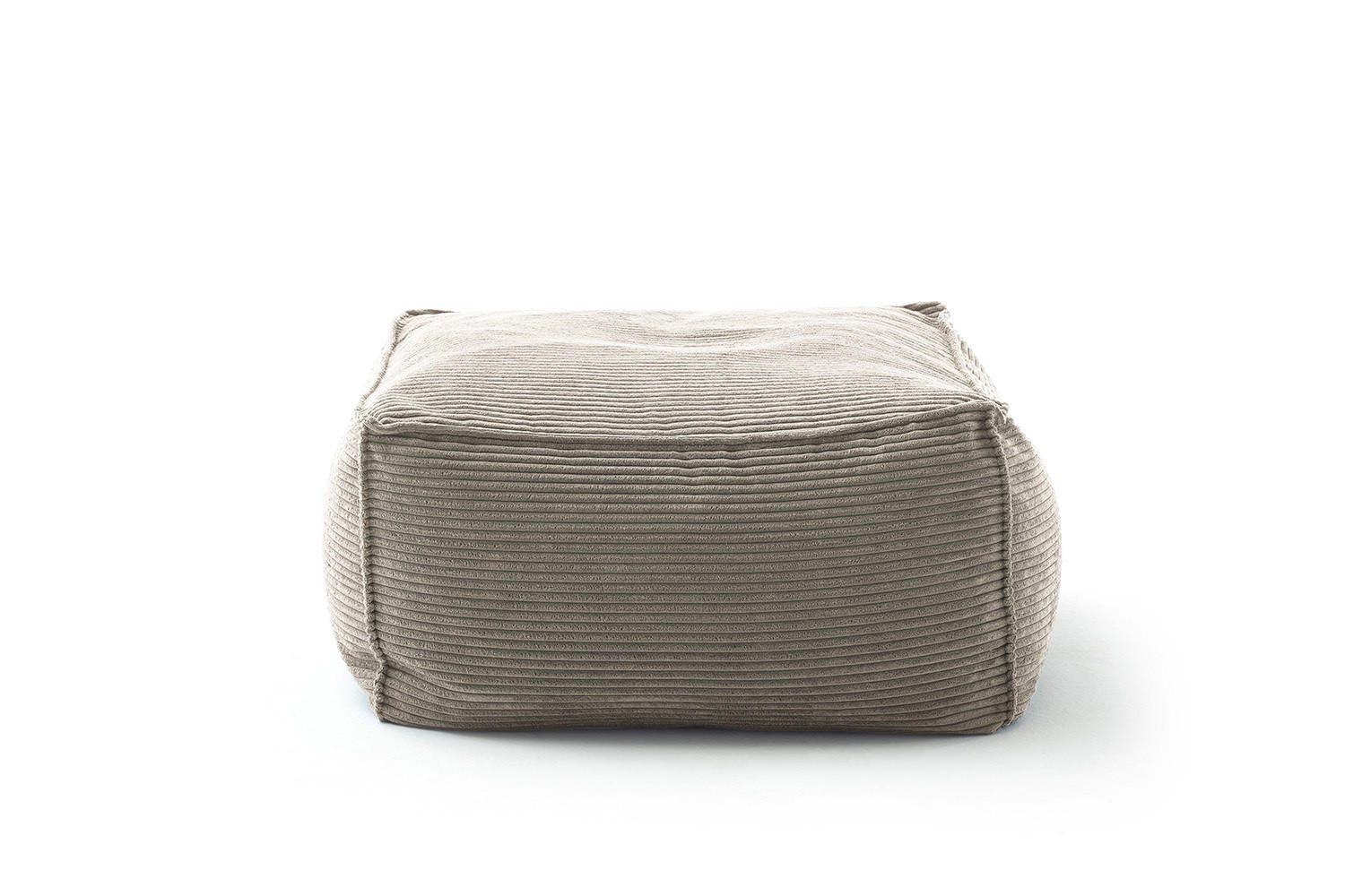 HOCKER ALEA Steingrau Cord - Greige, Textil (86/38/86cm) - KAWOLA