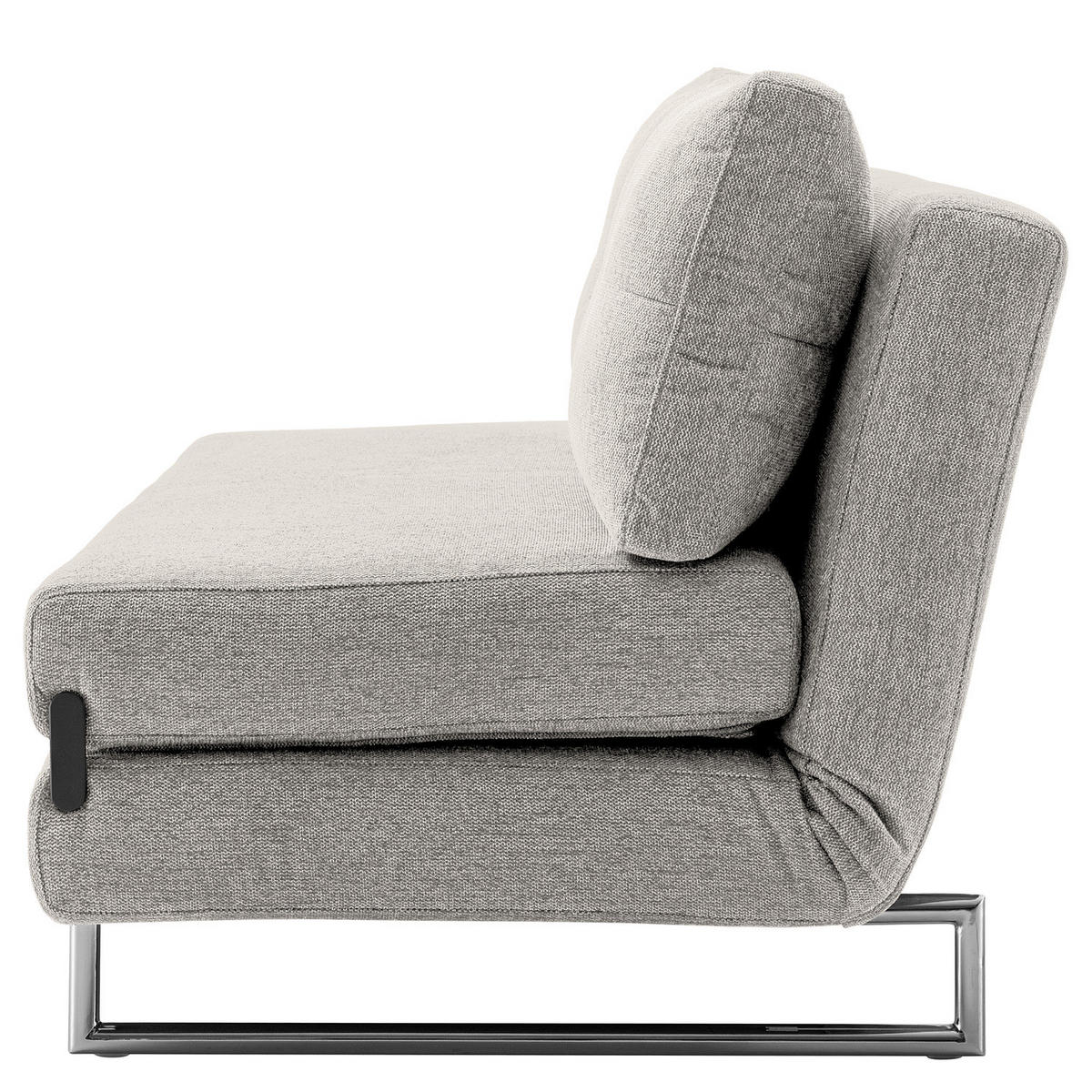 SCHLAFSOFA - Webstoff - Chromfarben/Hellgrau, Textil/Metall (150/85/88cm) - home24