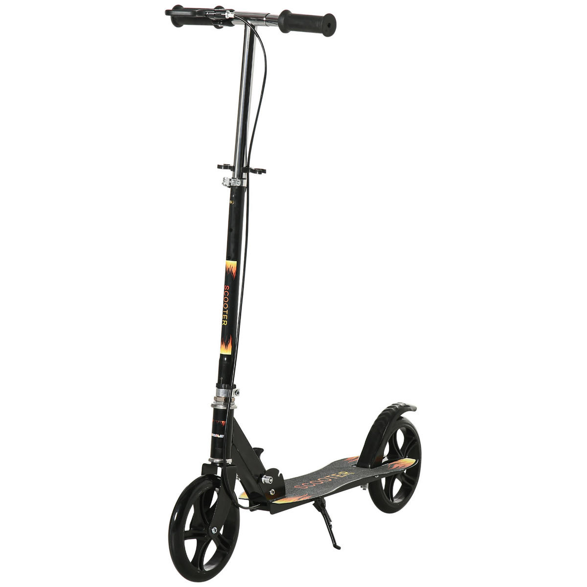 KINDERSCOOTER DE-16941 klappbar mit Doppelbremse Schwarz - Schwarz, Metall (86/35/103cm) - ComfortXL