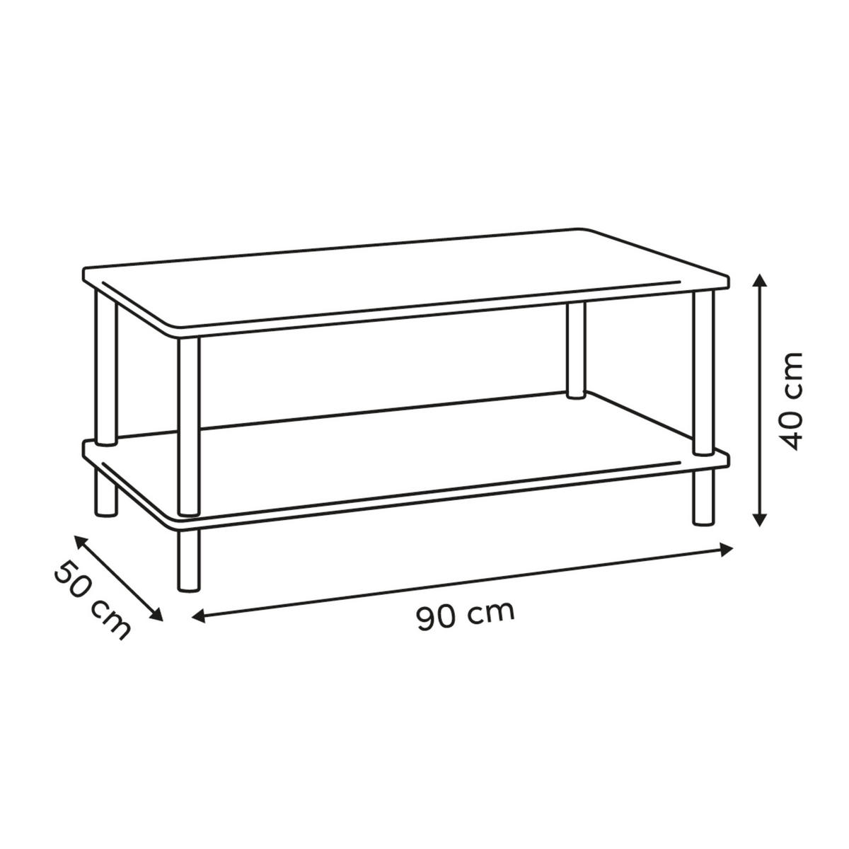 COUCHTISCH mit Ablage Come Braun 90/50/40 cm - Braun, Holzwerkstoff (90/50/40cm) - 5five Simply Smart