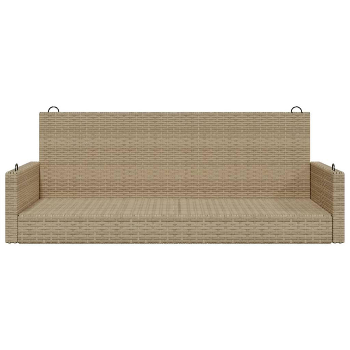 HÄNGEBANK Beige 119x56x48 cm Poly Rattan - Beige, Kunststoff (119/48/56cm) - furnicato