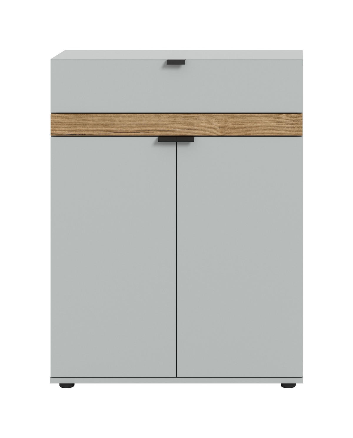 SCHUHKOMMODE Nora (B/H/T: ca. 75/98/37 cm) in grau/grau - Grau, Holzwerkstoff (75/98/37cm)