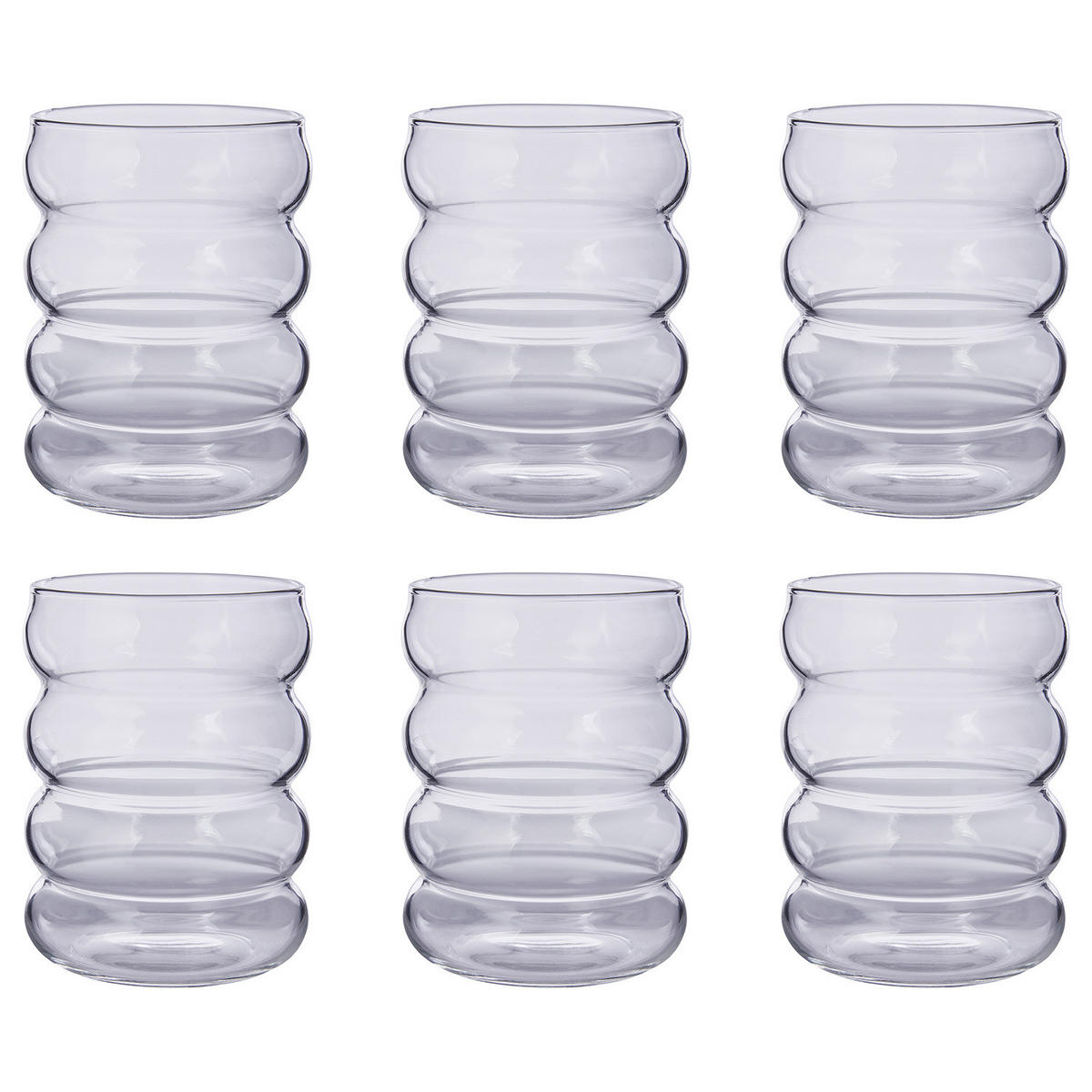 TRINKGLÄSER (6er Set) Hoop 350 ml - Transparent, Glas (0.35L) - Butlers