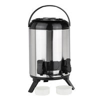 WARMHALTE-AIRPOT mit 2 "Zapfhähnen" Fassungsvermögen: ca. 9 L - Transparent, Metall (23/32/23cm)