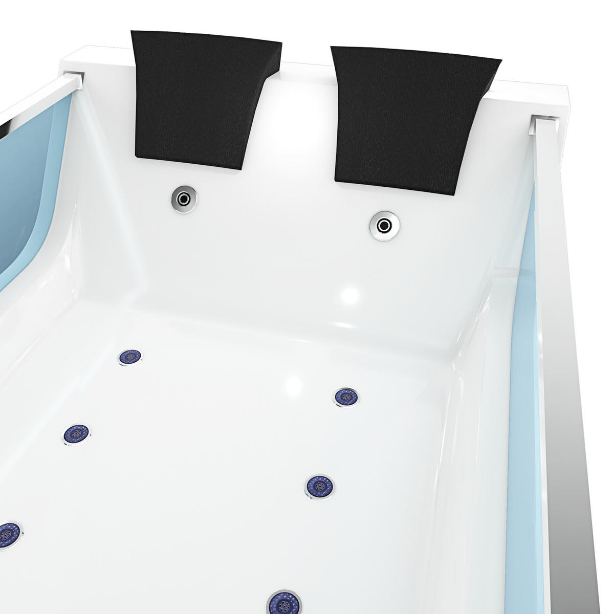 WHIRLPOOL Pool Badewanne W40-SC-EA 180x120cm - Weiß, Glas/Kunststoff (120/60/180cm) - AcquaVapore by Sandra Jentho