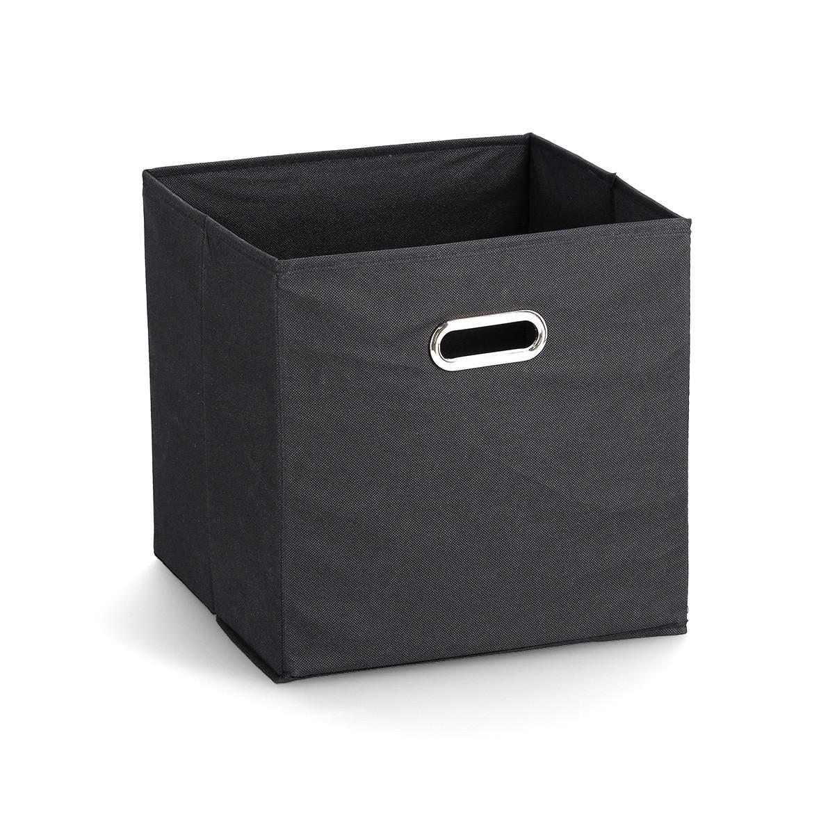 AUFBEWAHRUNGSBOX mit Griff, Vlies - Schwarz - Schwarz, Textil (32/32/32cm) - Zeller Present