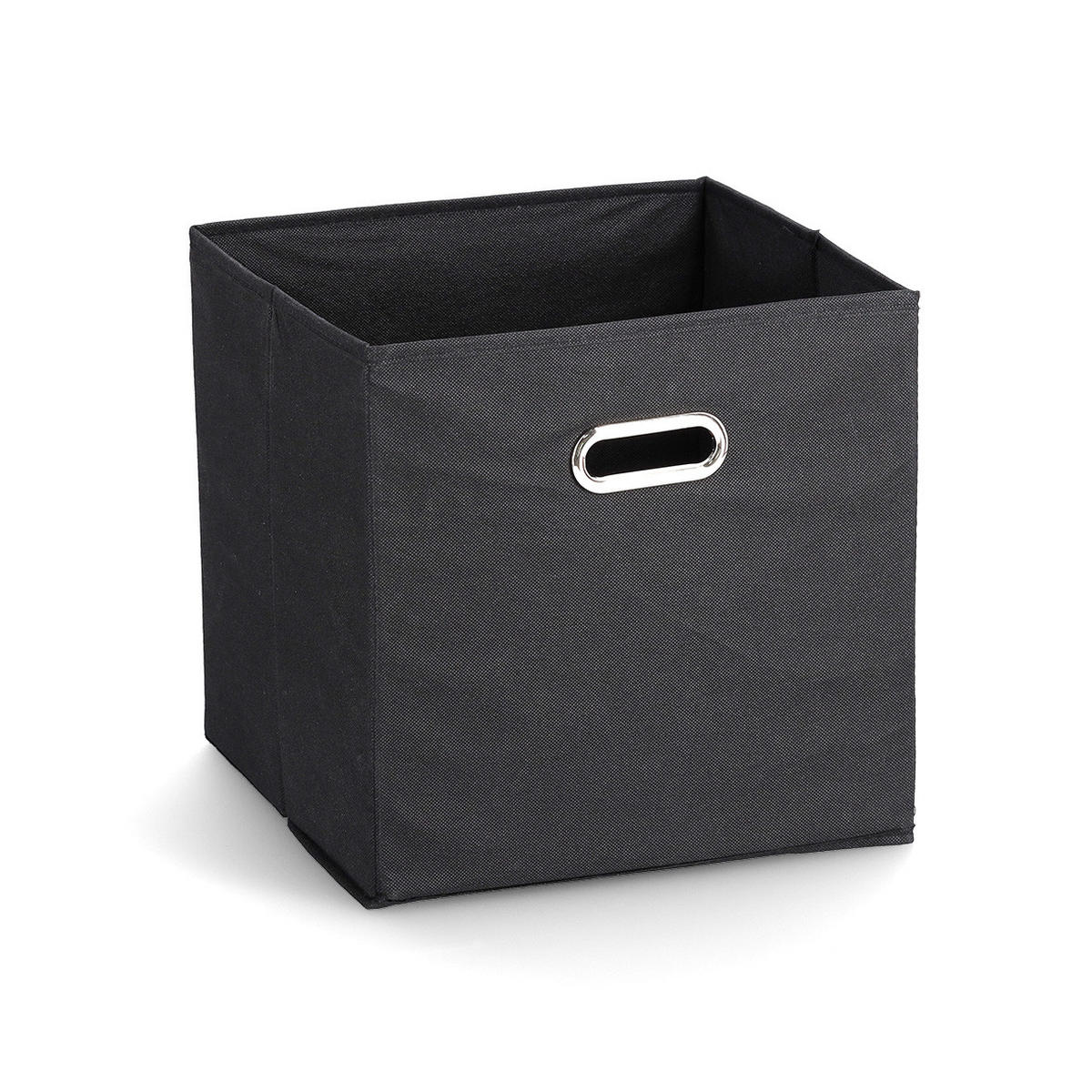 AUFBEWAHRUNGSBOX mit Griff, Vlies - Schwarz - Schwarz, Textil (32/32/32cm) - Zeller Present