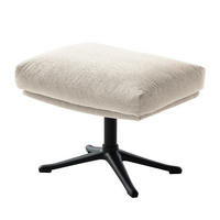 HOCKER mit Kreuzfuß - Beige/Schwarz, Textil (54/41/41cm) - home24