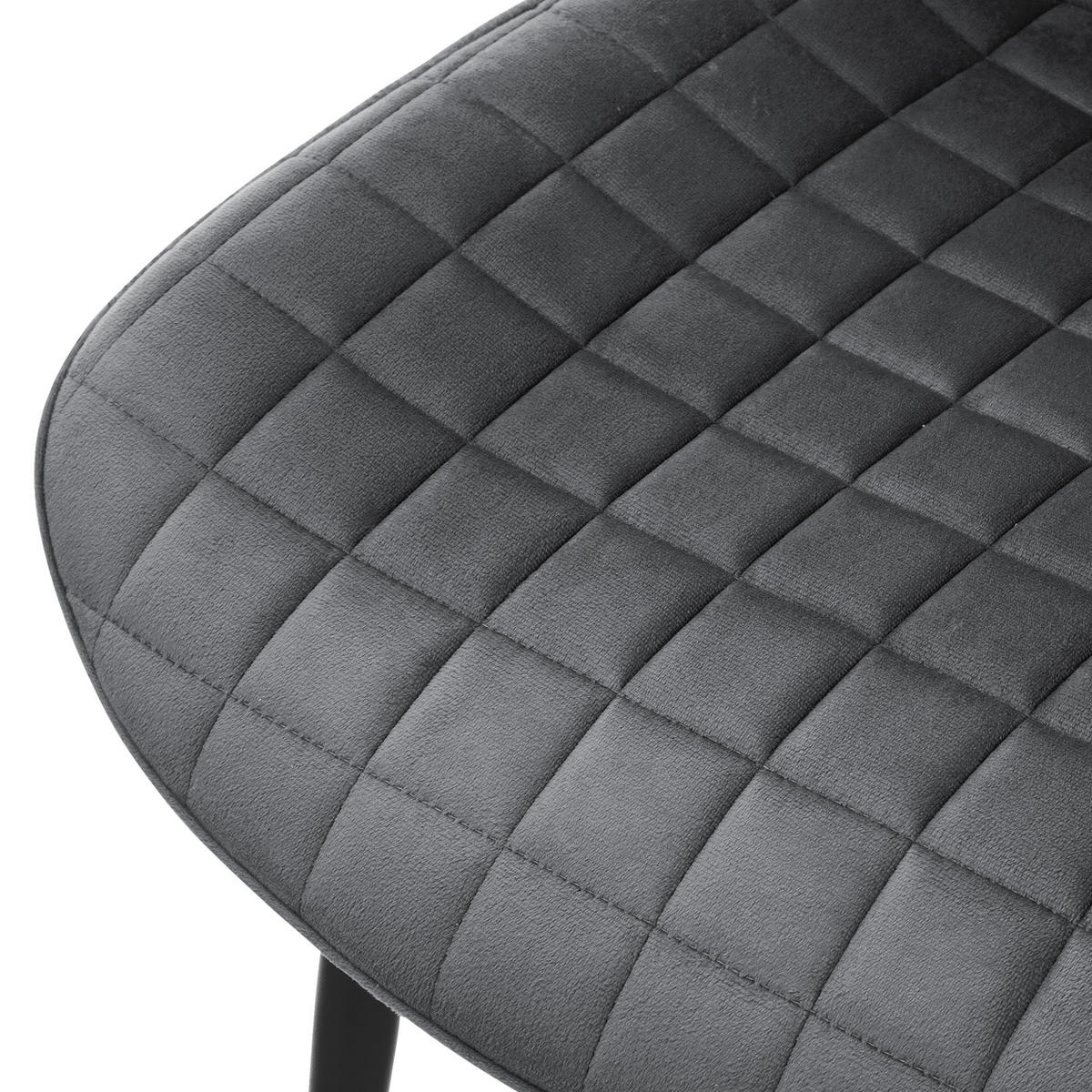 ESSZIMMERSTUHL Anthrazit 2er Set - Anthrazit, Metall (52/89/60cm) - ML-DESIGN