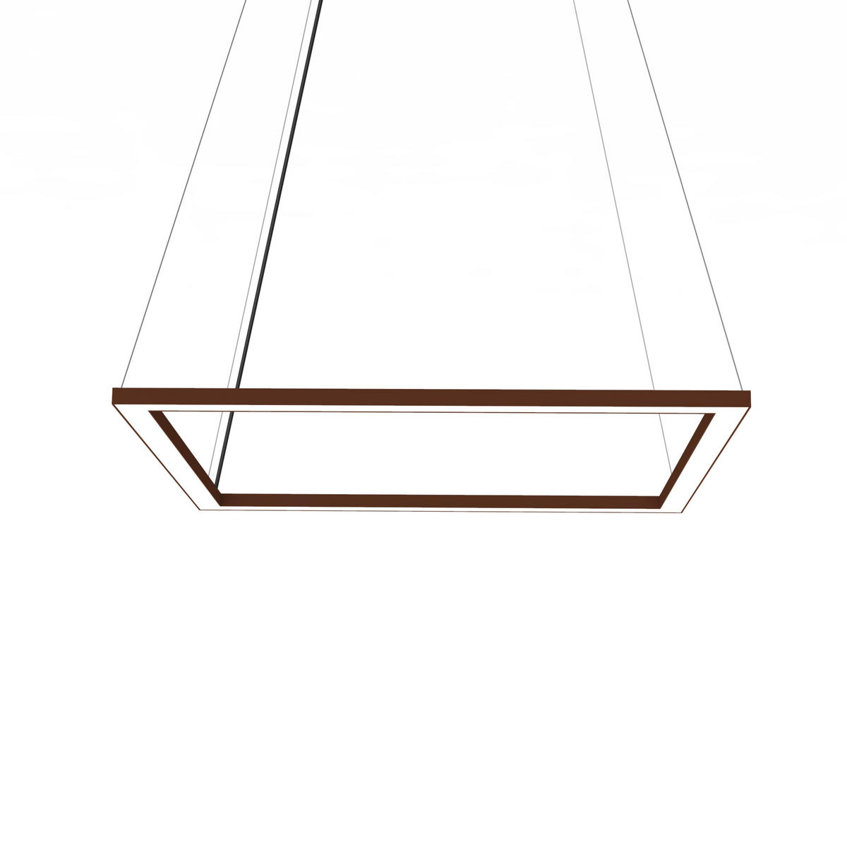 LED-HÄNGELEUCHTE - Dunkelbraun, Metall (60/60/100cm) - Lumicom