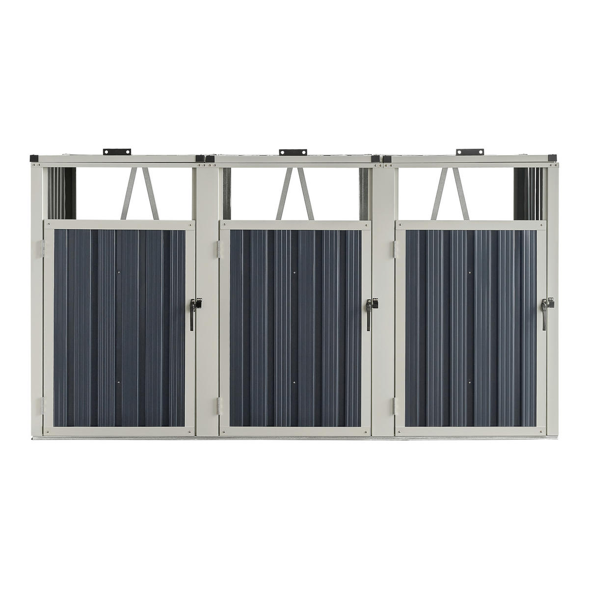 MÜLLTONNENBOX Tarbek - Anthrazit, Metall (219/121/82cm) - pro.tec
