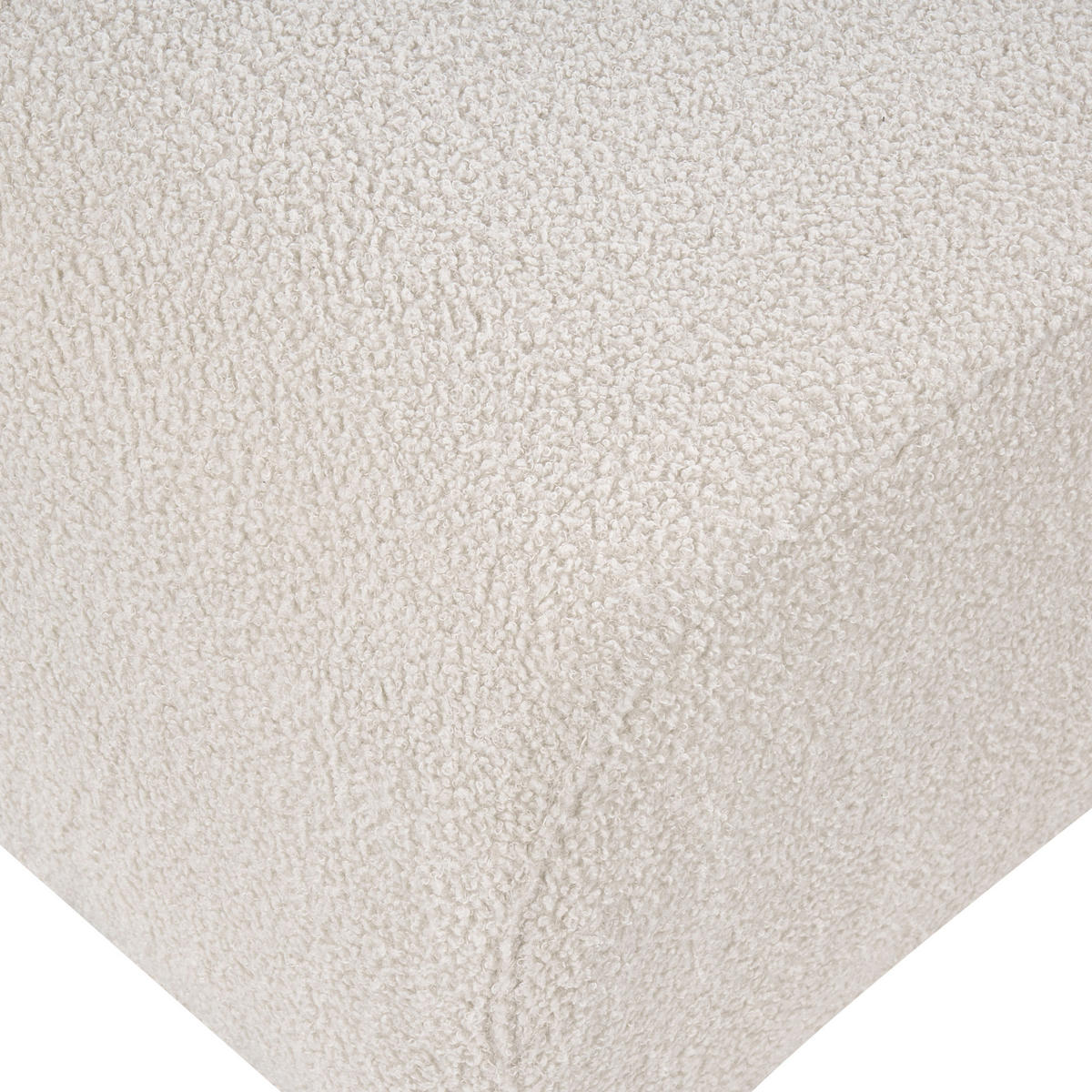 OTTOMANE Bouclé Cremeweiß Kivvik - Creme, Textil (82/41/80cm) - Beliani