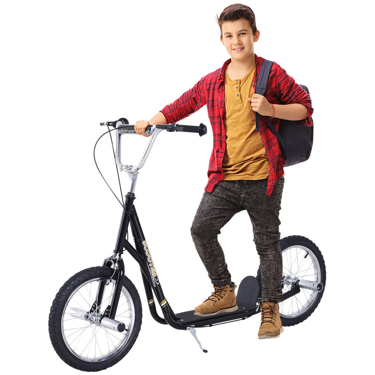 KINDERROLLER Winfried Schwarz - Schwarz, Kunststoff/Metall (58/143/92cm) - Jamb