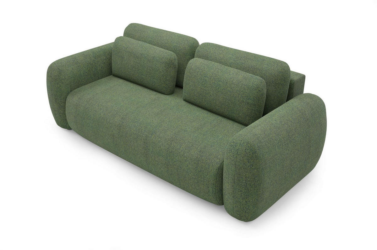 SCHLAFSOFA Gaston - Grün, Holzwerkstoff/Textil (266/95/110cm) - Fun Möbel