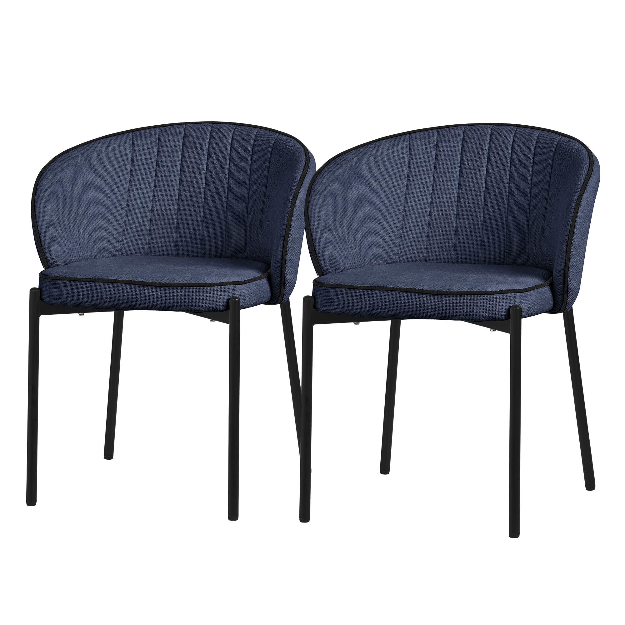 ML-DESIGN JÍDELNÍ ŽIDLE, sada 2 ks, tmavě modrá