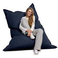 SITZSACK XXL Caree blaugrau, 140x180cm groß für Outdoor - Blaugrau, Textil (180/140/30cm) - Bruni