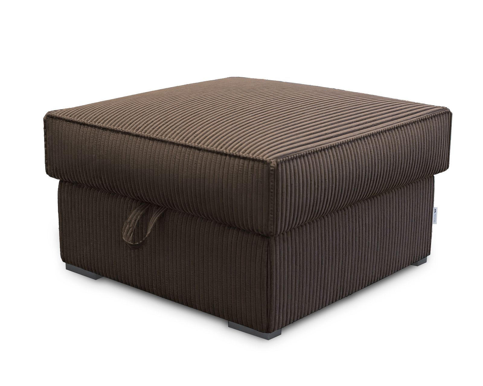 POUF FERA Braun 65x65 cm - Braun, Textil (65/38/65cm) - MASSENO