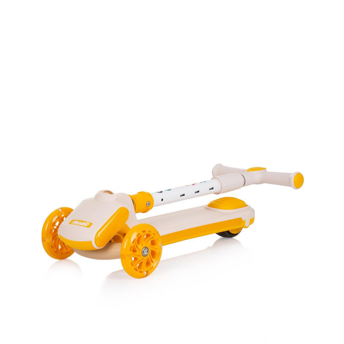 KINDERROLLER Rapido gelb Anti-Rutsch-Griffe, Hinterradbremse, - Gelb, Metall (55/27/70cm) - Chipolino