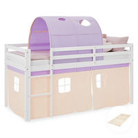 HOCHBETT 90/200 cm in weiß mit Lattenrost - Lila/Weiß, Holz - Homestyle4u