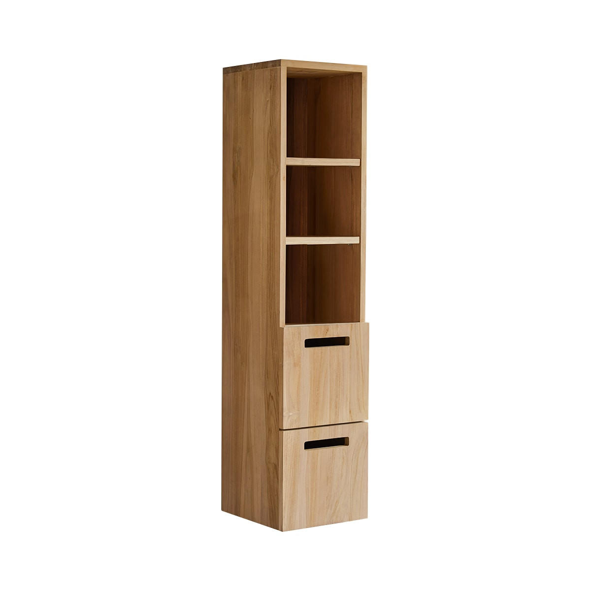 HOCHSCHRANK Line Natur aus Teak - Naturfarben, Holz (30/130/32cm) - Tikamoon