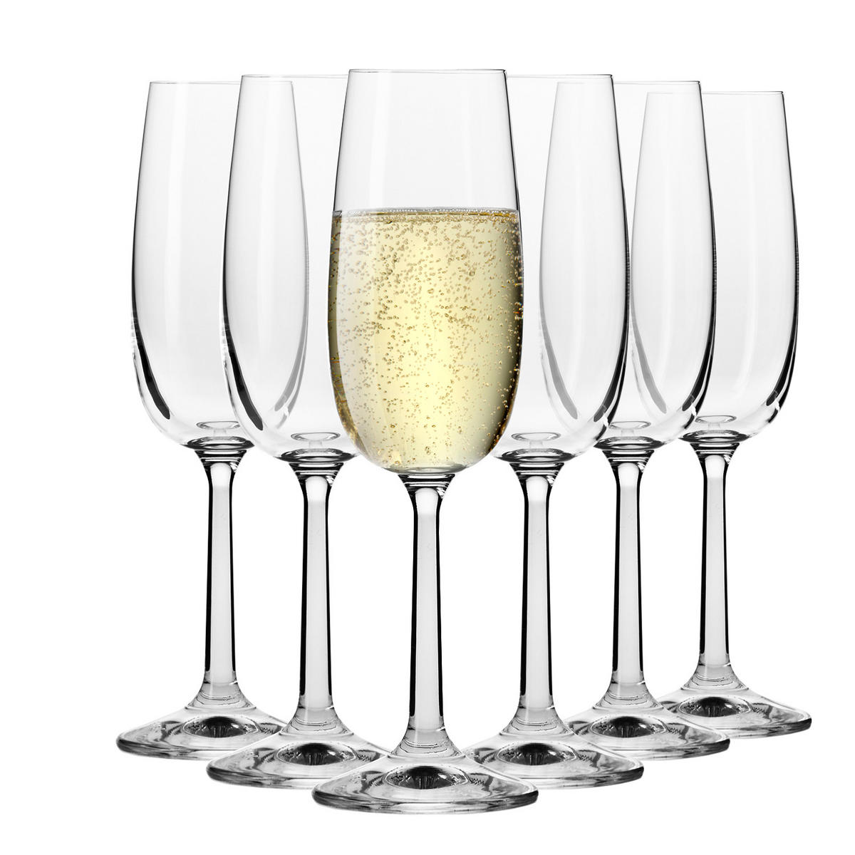 SEKTGLÄSER, 6er-Set, 175 ml - Transparent, Glas (0.17L) - Krosno Glass