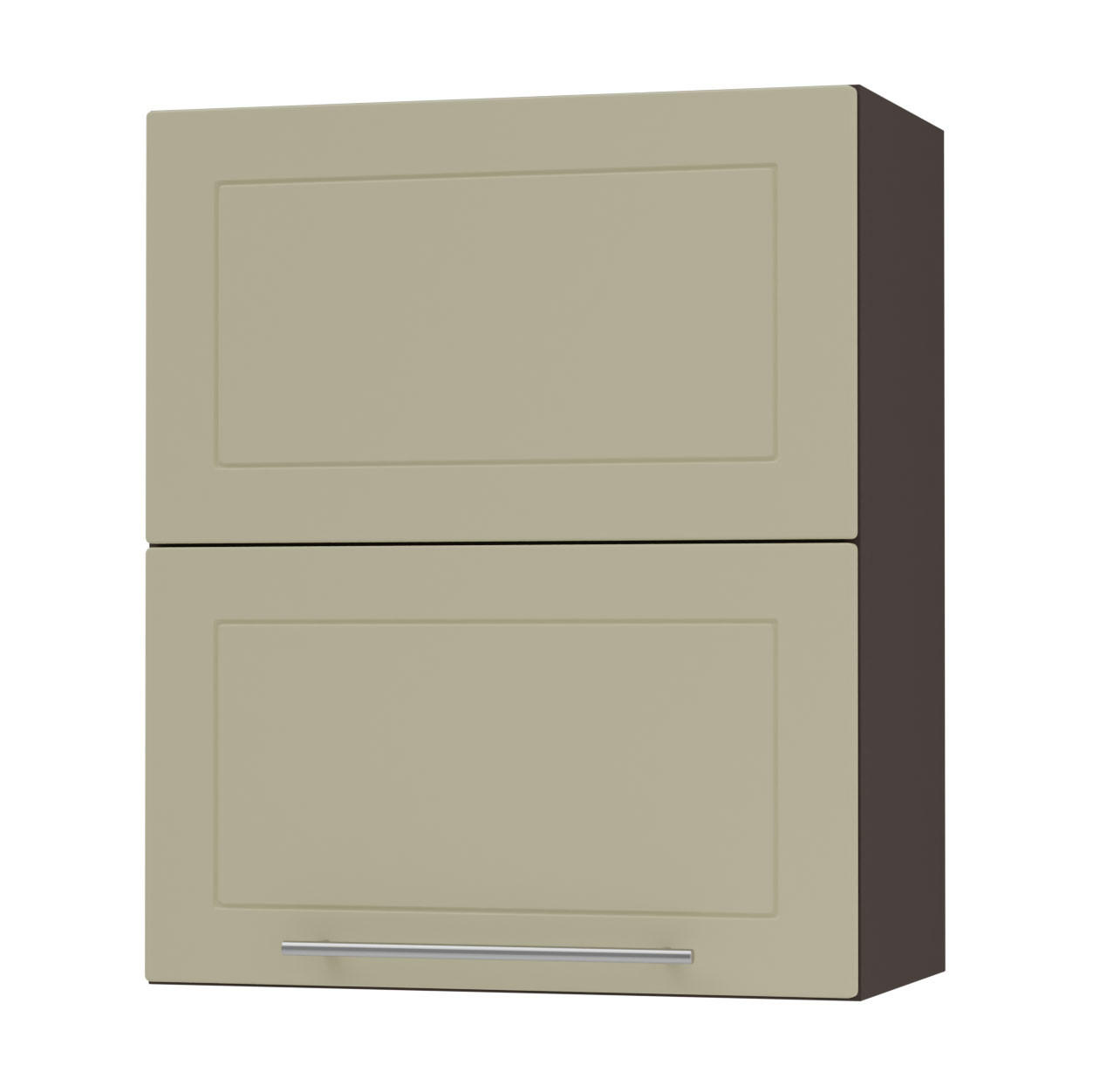 KÜCHENHÄNGESCHRANK Kvantum W8B/60 Vanille Matt / Lava Matt 60 / 32,5 / 72cm - Dunkelgrau/Creme, Holz/Holzwerkstoff (60/72/32.5cm) - Feldmann-Wohnen