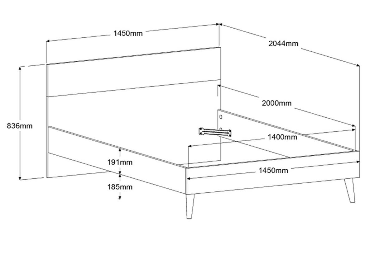 JUGENDZIMMER weiß, Eiche, Komplett-Set 5-teilig mit vielen Fächern - Eichefarben/Weiß, Holzwerkstoff (95/123/206cm) - Parisot Meuble
