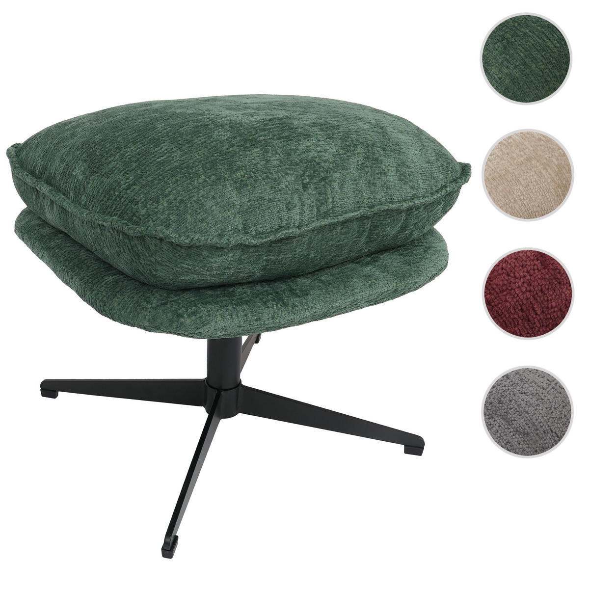 STOLEK S POLSTROVÁNÍM Zelený - zelená barva, textil (52/46/46cm) - MCW