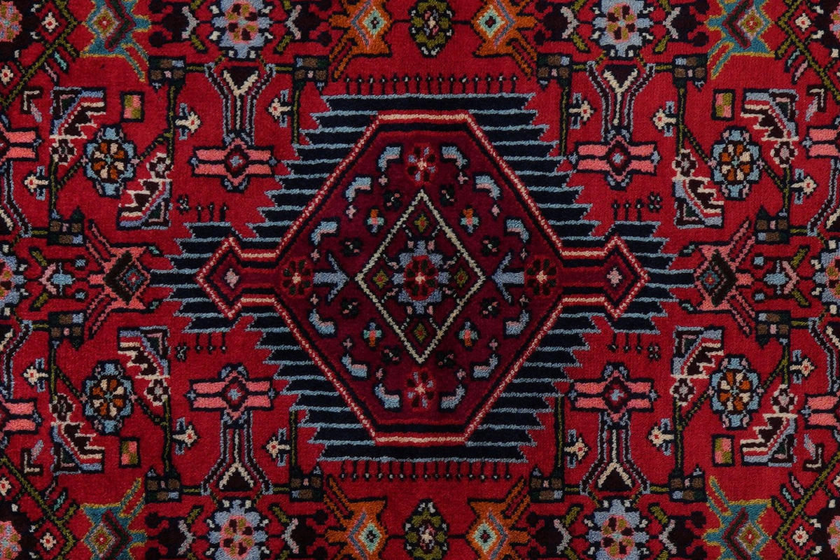 ORIENTTEPPICH handgeknüpft Assadabad Rot 148/102 cm Schurwolle - Rot, Textil (102/148cm) - Looma