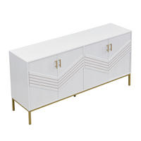 SIDEBOARD DE-37528 160/40/80,5 cm mit 4 Türen Weiß - Weiß, Holzwerkstoff (160/80.5/40cm) - ComfortXL