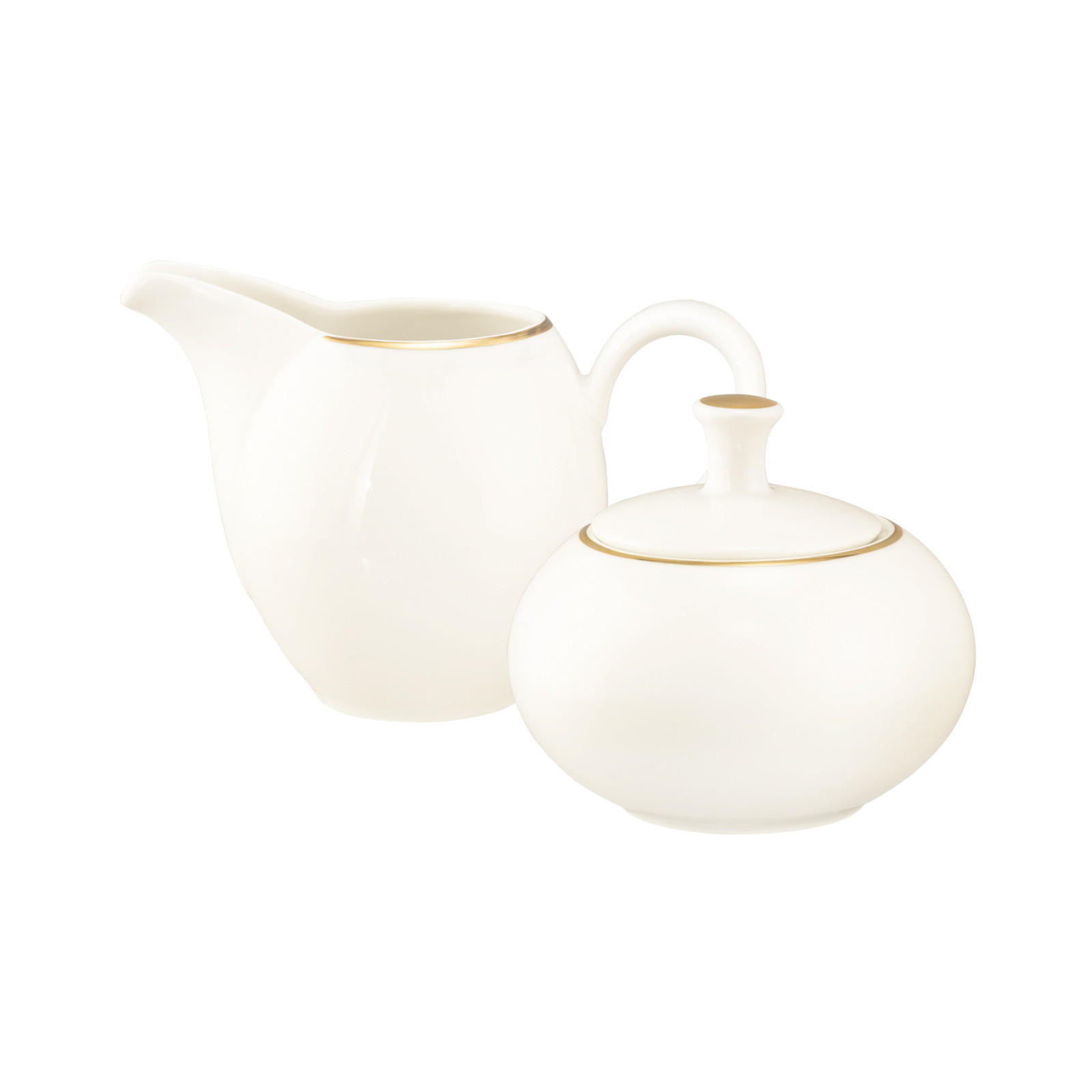 MILCH- & ZUCKERSET Savona Goldlinie creme 2er Set - Creme, Keramik (1/2cm) - Seltmann Weiden