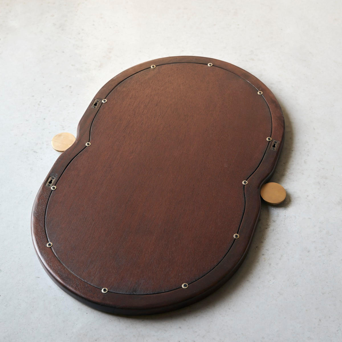 SPIEGEL Agate Braun aus Dunkles Mindiholz - Braun, Holz (50/80/3cm) - Tikamoon