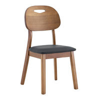 STUHL-SET DE-36737 2 Stück mit ovaler Rückenlehne und Tragegriff Schwarz - Schwarz, Holzwerkstoff (44/88/50cm) - ComfortXL