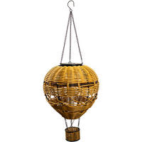 LED-HEISSLUFTBALLON aus Rattan - Solar-Beleuchtung für Garten und Balkon - Weiß, Kunststoff (20.5/20.5/52cm) - Northpoint