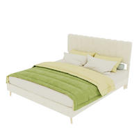 POLSTERBETT 160/200 cm DE-32951 mit hohem Kopfteil und Matratze Beige - Beige, Metall (160/200cm) - ComfortXL