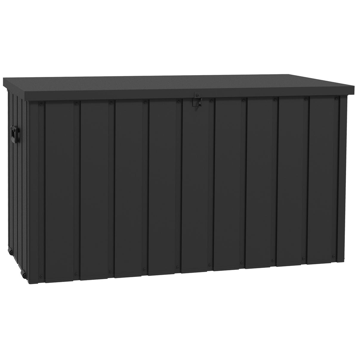 KISSENBOX DE-18673 450 Liter mit Gasfeder und Rollen - Dunkelgrau, Metall (61.5/70/125.5cm) - ComfortXL