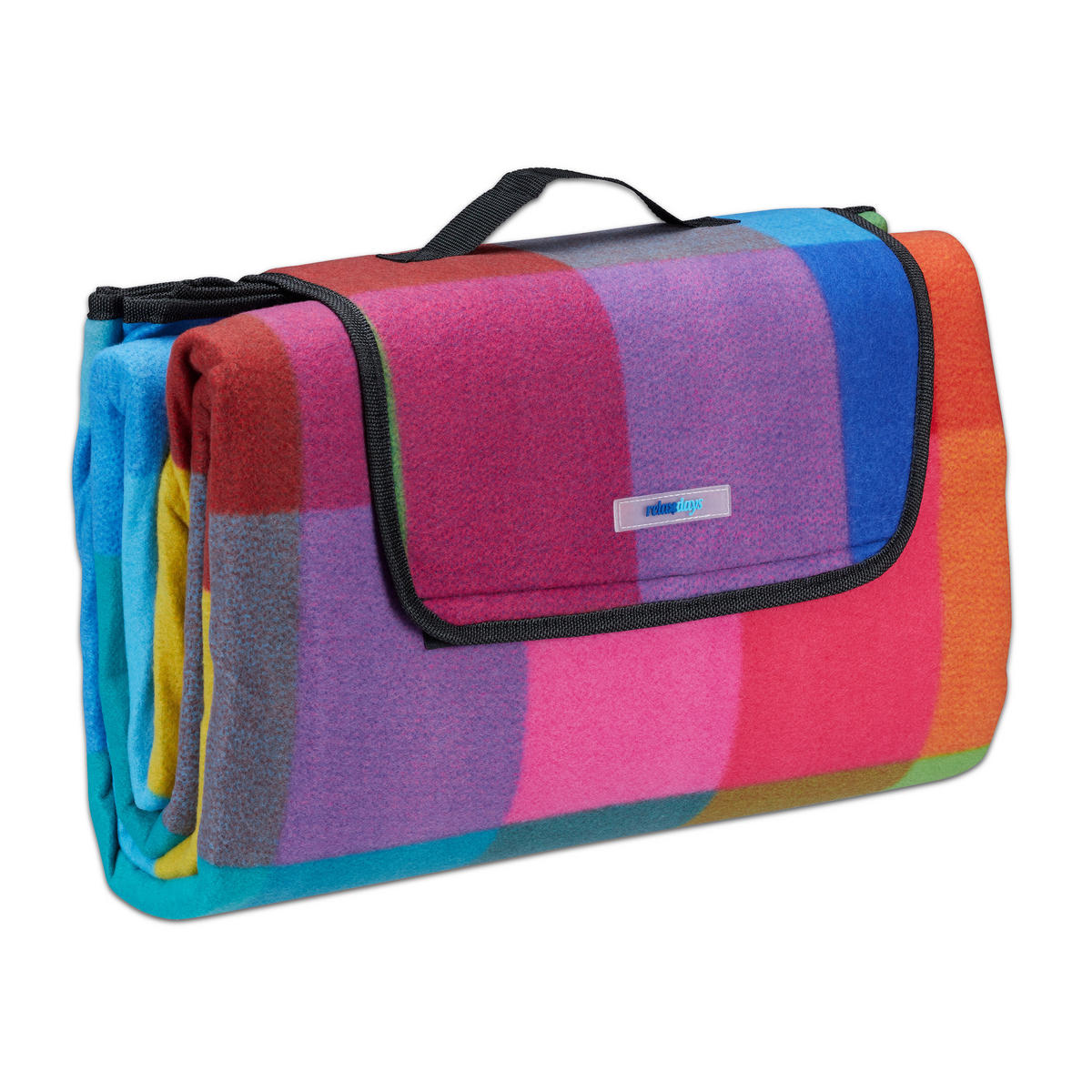 PIKNIKOVÁ deka - různobarevná, kov/textil (200/200cm) - Relaxdays