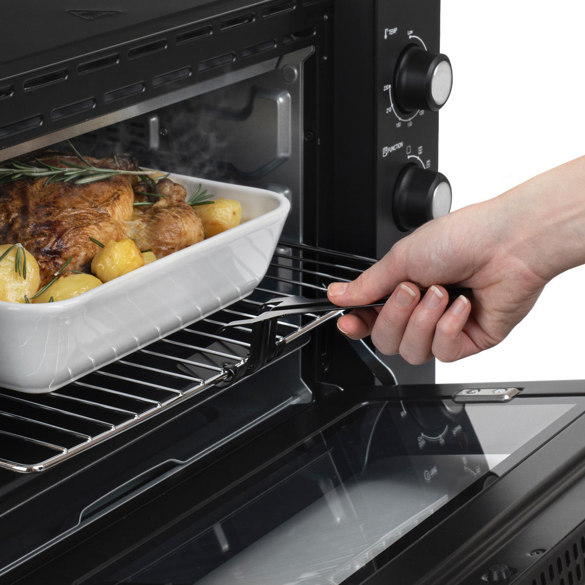 MINI-BACKOFEN FO42 Schwarz - Schwarz, Metall (40/28.5/34cm) - HKoenig