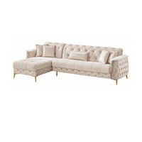 ECKSCHLAFSOFA Sucre Relax Creme - Langer Schenkel Rechts - Creme, Holzwerkstoff/Kunststoff (180/310cm)