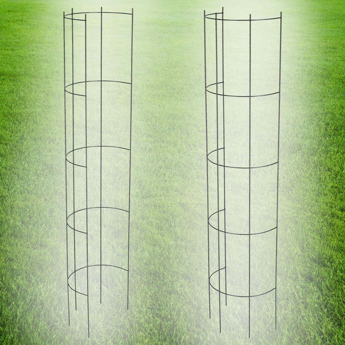GARTENPERGOLA für Blumen, 28 x 120 cm, schwarz - Schwarz, Metall (28/120cm) - KADAX