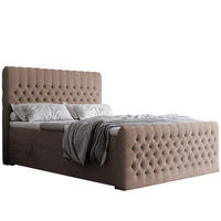 BOXBETT ALBA PLUS 120/200 cm mit Matratze und Topper, Hellbraun - Hellbraun, Textil (120/200cm) - Idohome