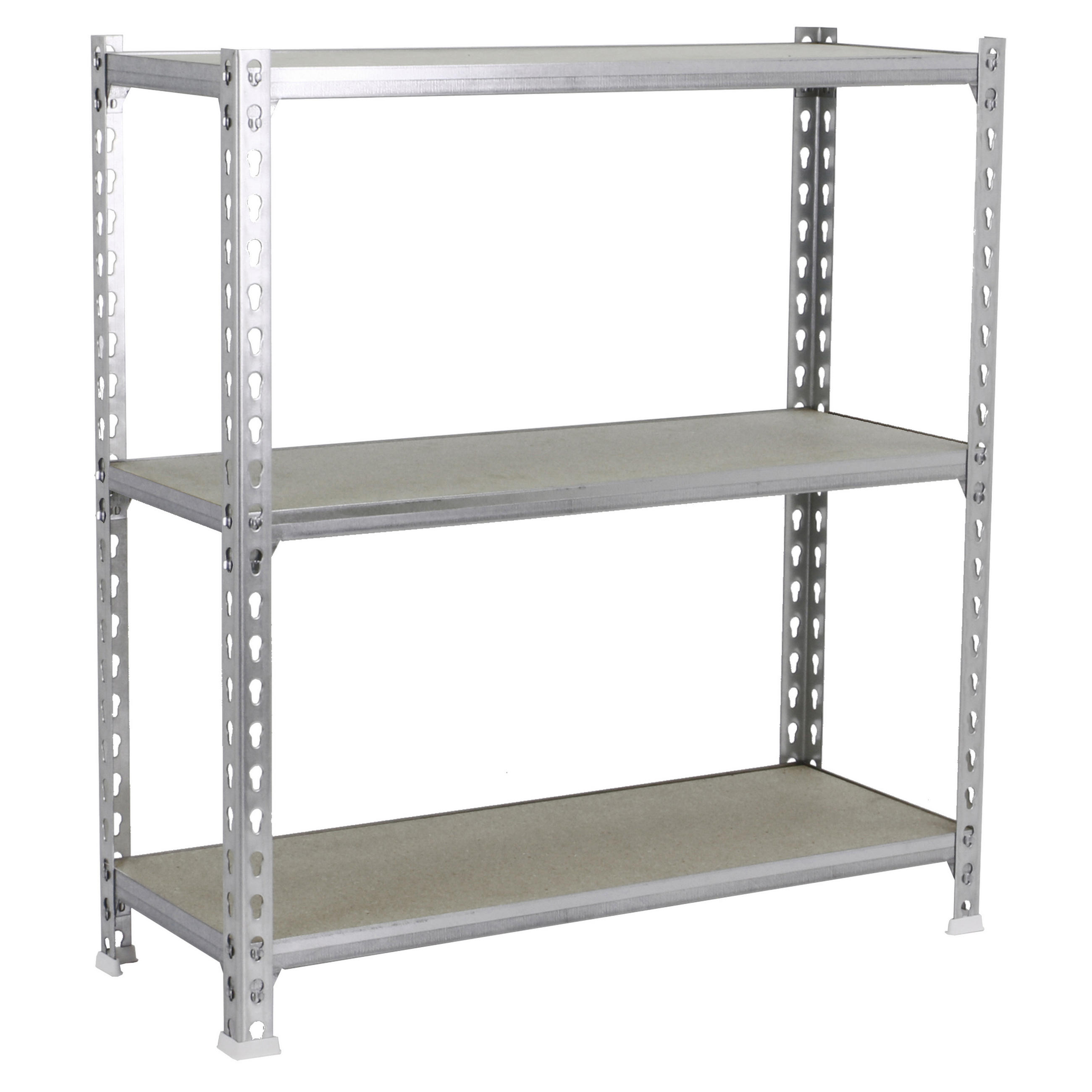 SCHWERLASTREGAL Small Muli HxBxT 100 x 110 x 40 cm 3 Fachböden Fachlast 200 kg Verzinkt - Silberfarben, Metall (110/100/40cm) - PROREGAL