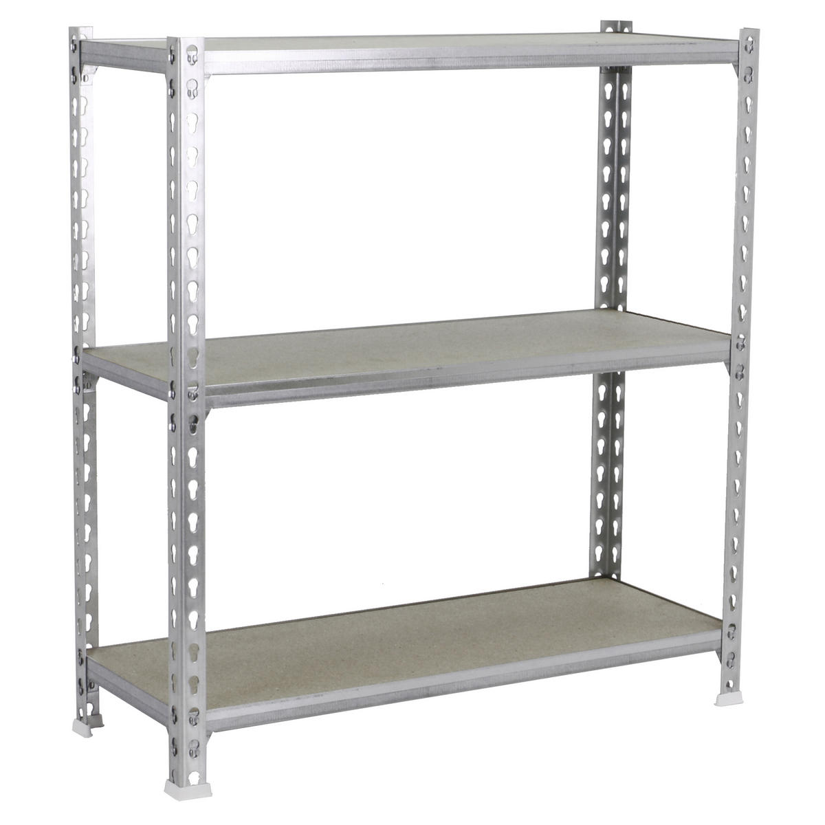 SCHWERLASTREGAL Small Muli HxBxT 100 x 110 x 50 cm 3 Fachböden Fachlast 200 kg Verzinkt - Silberfarben, Metall (110/100/50cm) - PROREGAL