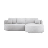 ECKSOFA FIORE-L Moderne Ausziehbare Schlaf-Funktion, automatischer Auffaltung, lose Rückenkissen freistehend RECHTS 284x183x82 cm cm White - Weiß, Holz/Textil (284/183cm) - DomoHome