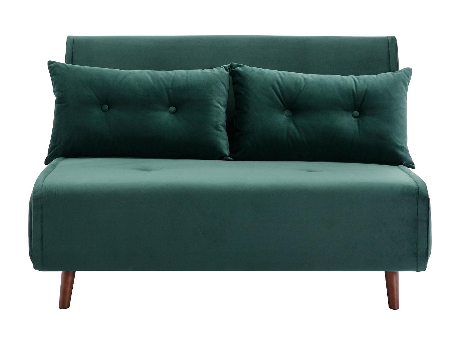 SCHLAFSOFA - 2 Personen - Samt, Stoff - Tannengrün - - Waldgrün, Textil (121/81/91cm) - Vente-Unique