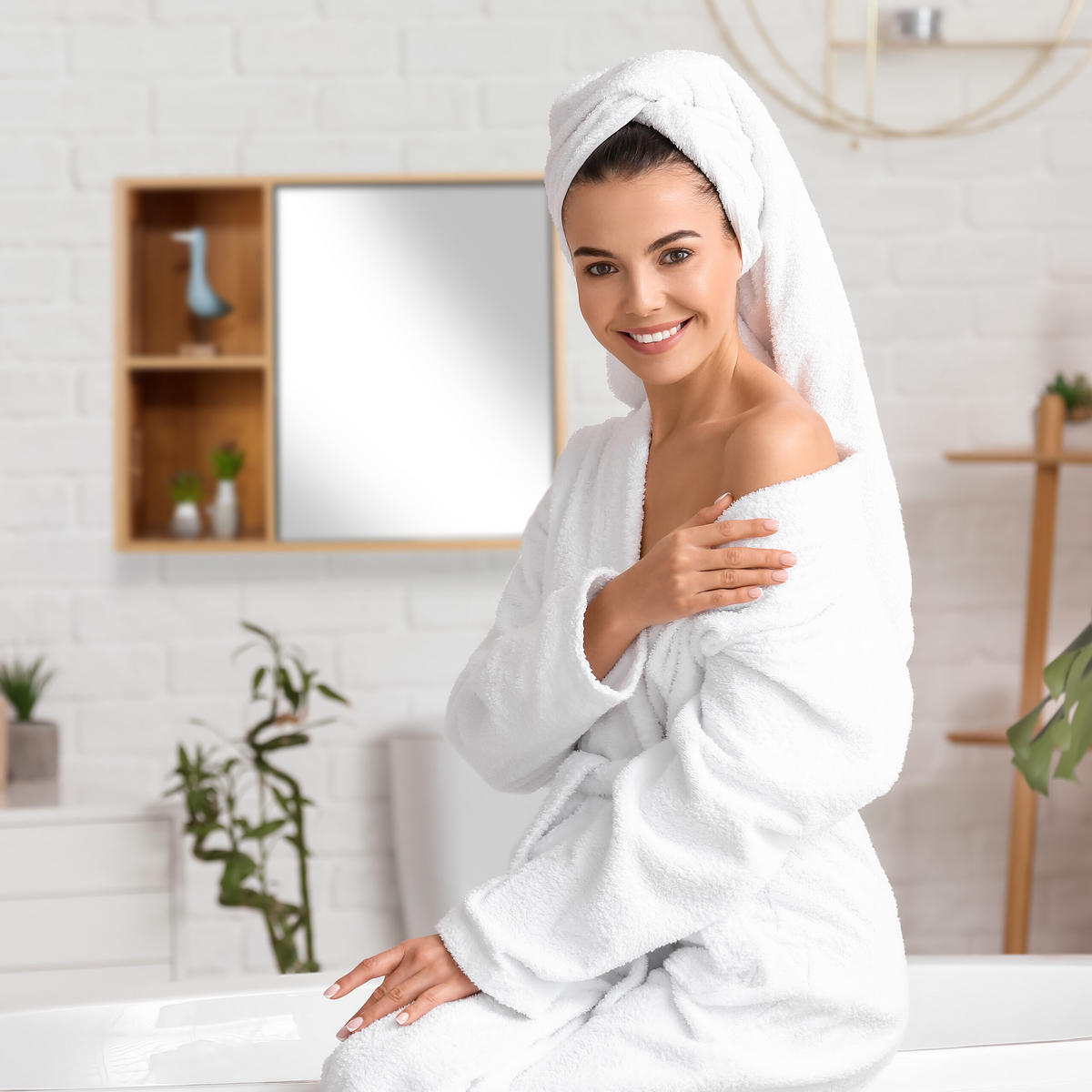 SPIEGELSCHRANK - Hellbraun, Glas/Holz (54.5/45/20cm) - Relaxdays