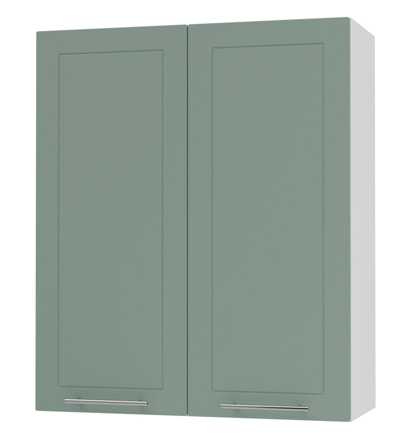 KÜCHENHÄNGESCHRANK Kvantum W4/80 Mint Matt / Weiß Matt 80 / 32,5 / 96cm - Weiß/Mintgrün, Holz/Holzwerkstoff (80/96/32.5cm) - Feldmann-Wohnen