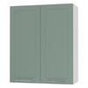 KÜCHENHÄNGESCHRANK Kvantum W4/80 Mint Matt / Weiß Matt 80 / 32,5 / 96cm - Weiß/Mintgrün, Holz/Holzwerkstoff (80/96/32.5cm) - Feldmann-Wohnen